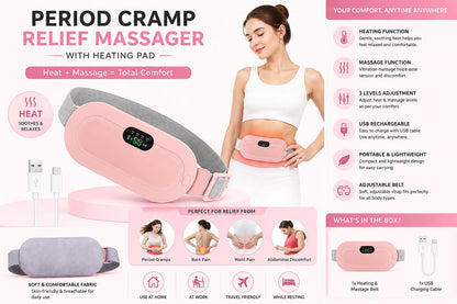 XOTIC Period Cramp Comfort Heating Pad and Massager