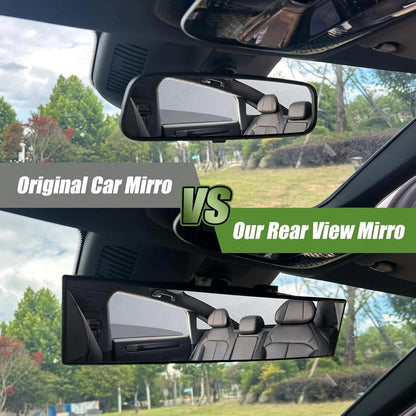 Universal Clip-On Wide Angle Car Rear View Mirror | Anti-Glare