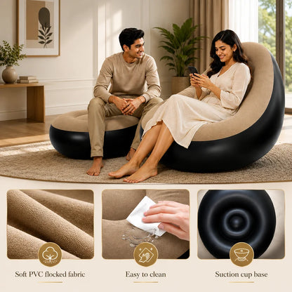 Comfy™ Inflatable Lounger Sofa with Foot Rest