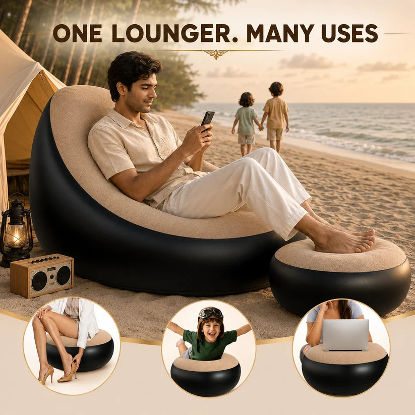 Comfy™ Inflatable Lounger Sofa with Foot Rest