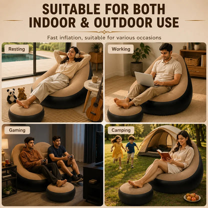Comfy™ Inflatable Lounger Sofa with Foot Rest