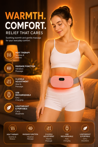 XOTIC Period Cramp Comfort Heating Pad and Massager
