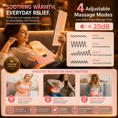 XOTIC Period Cramp Comfort Heating Pad and Massager