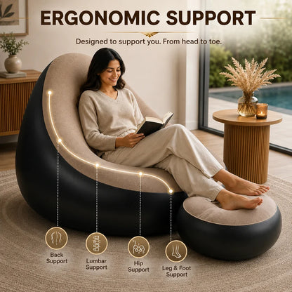 Comfy™ Inflatable Lounger Sofa with Foot Rest