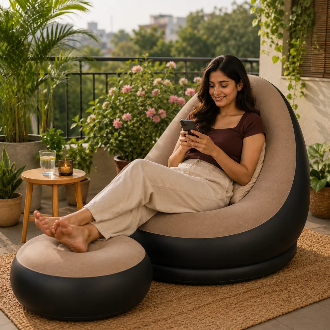 Comfy™ Inflatable Lounger Sofa with Foot Rest