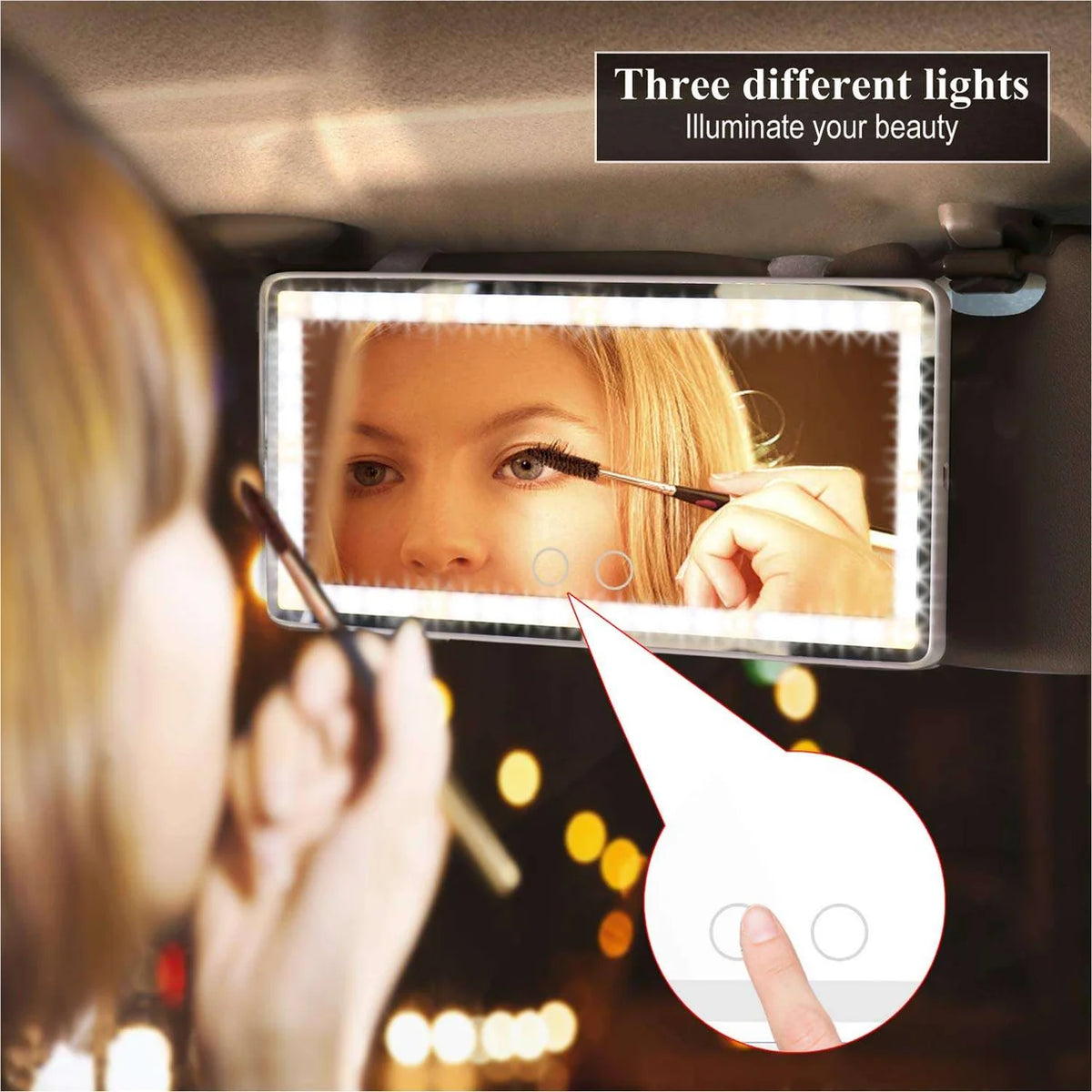 LED Car Vanity Mirror For Make-Up