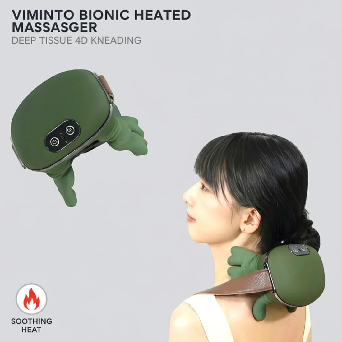 Wireless 4D Neck & Back Massager with Heat Therapy