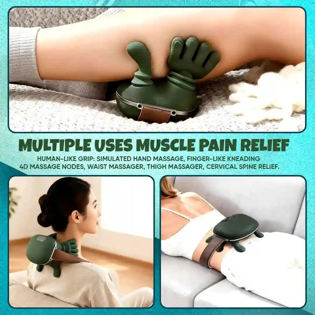 Wireless 4D Neck & Back Massager with Heat Therapy