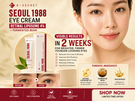 K-SECRET Seoul 1988 Retinal Liposome 4% Eye Cream | Anti-Aging Care for Dark Circles, Fine Lines & Puffiness