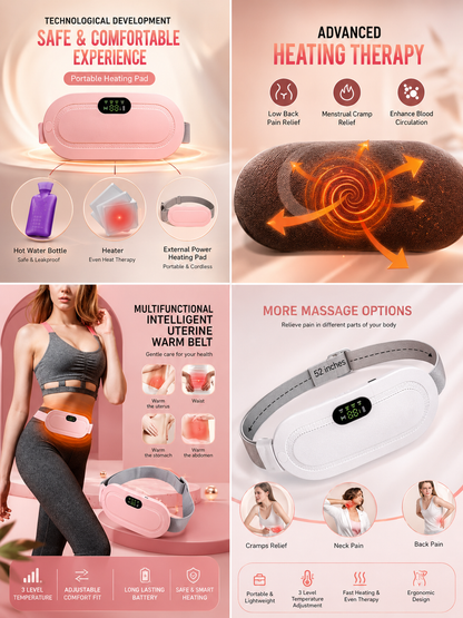 XOTIC Period Cramp Comfort Heating Pad and Massager