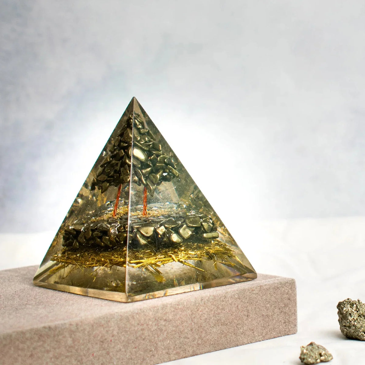 💰 100% Original Pyrite Crystal Pyramid | Attract Money, Abundance & Success